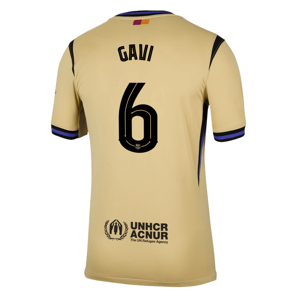 GAVI #6 Barcelona Away Football Shirt 2025/26 Yellow - UCL
