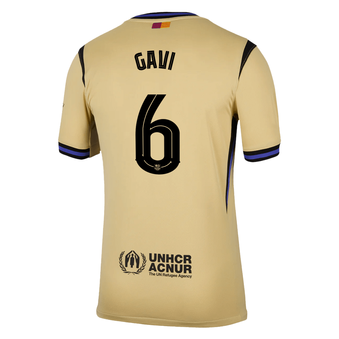 GAVI #6 Barcelona Away Football Shirt 2025/26 Yellow - UCL
