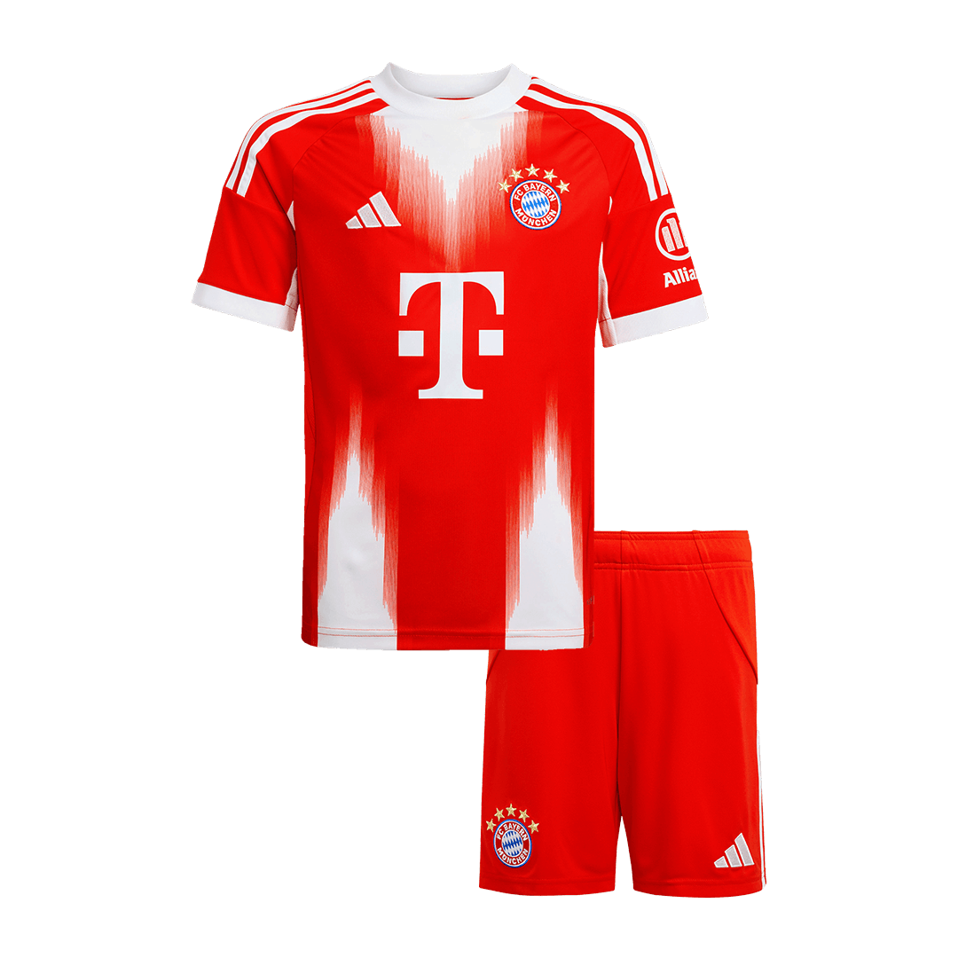Kid's Bayern Munich Home Football Shirt Kit(Jersey+Shorts) 2025/26 Red