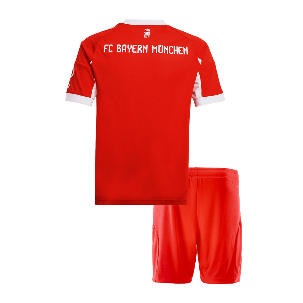 Kid's Bayern Munich Home Football Shirt Kit(Jersey+Shorts) 2025/26 Red