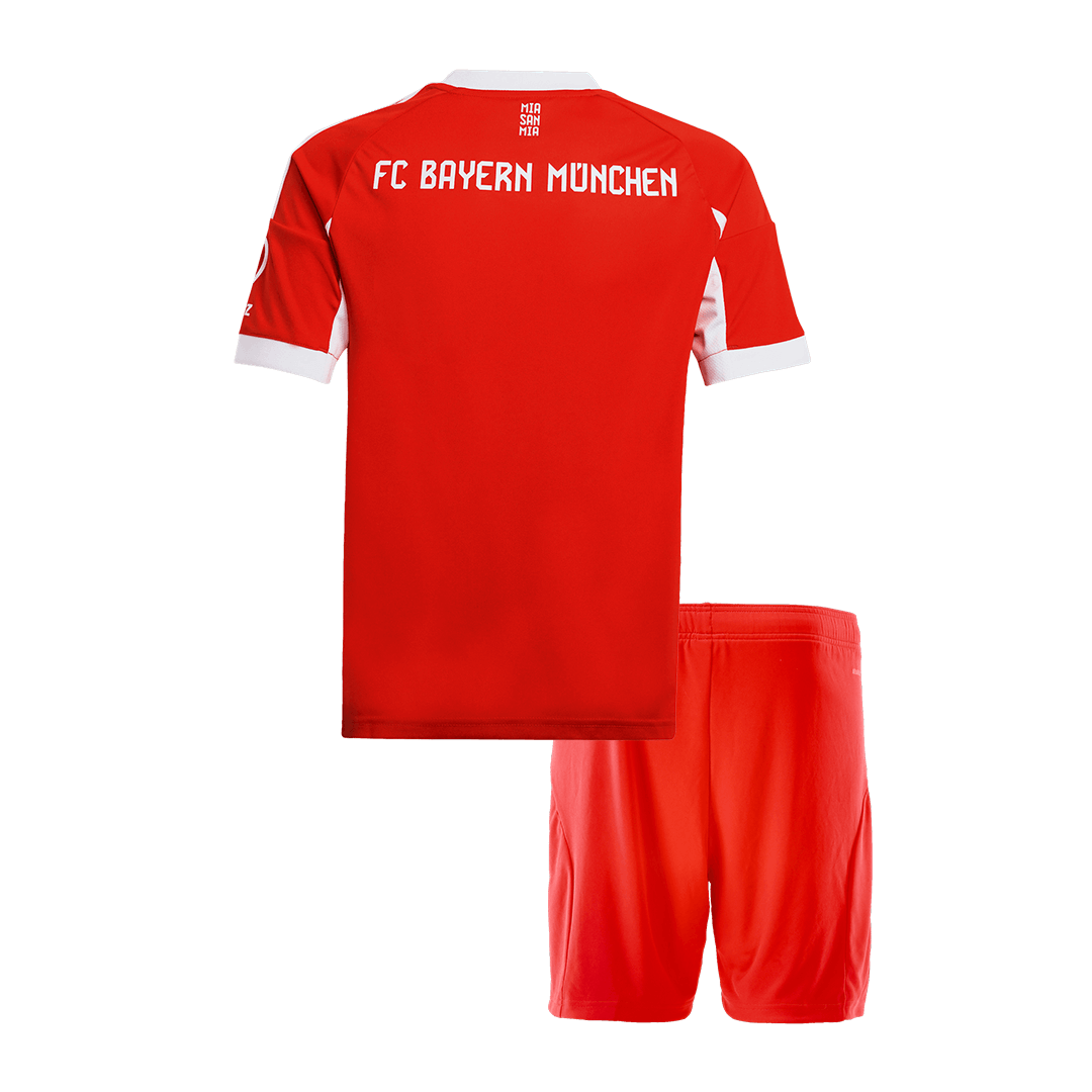 Kid's Bayern Munich Home Football Shirt Kit(Jersey+Shorts) 2025/26 Red