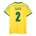 CAFU #2 Retro 1998 Brazil Home Football Shirt - World Cup