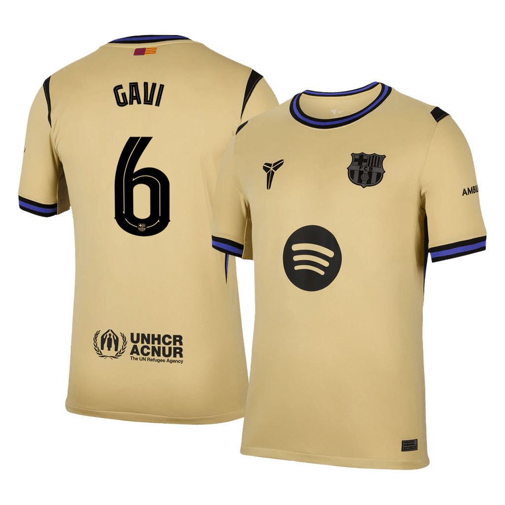 GAVI #6 Barcelona Away Football Shirt 2025/26 Yellow - UCL
