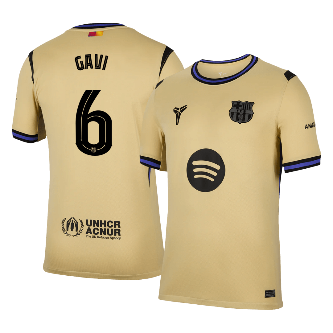 GAVI #6 Barcelona Away Football Shirt 2025/26 Yellow - UCL