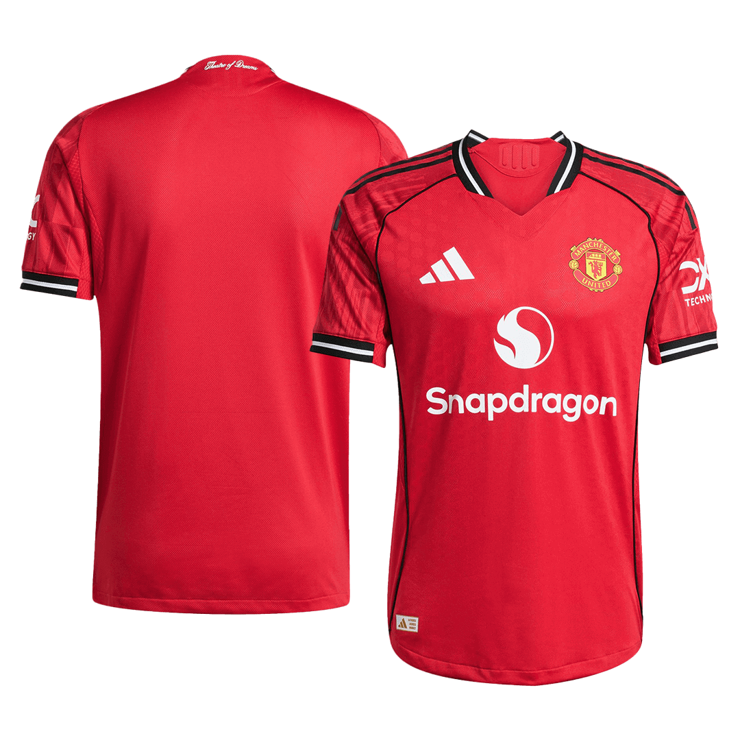 Player Version Manchester United Home Football Shirt 2025/26 Red