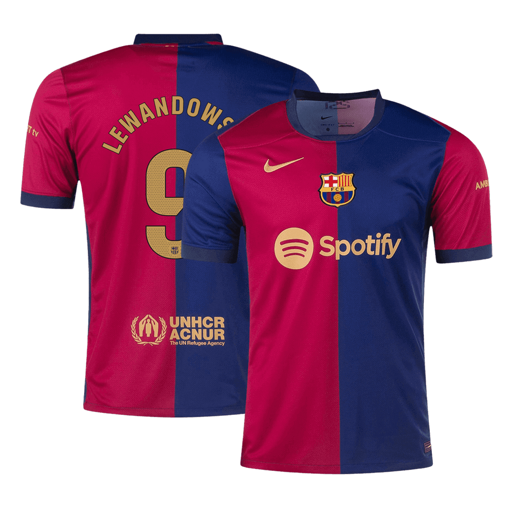 LEWANDOWSKI #9 Barcelona Home Football Shirt 2024/25