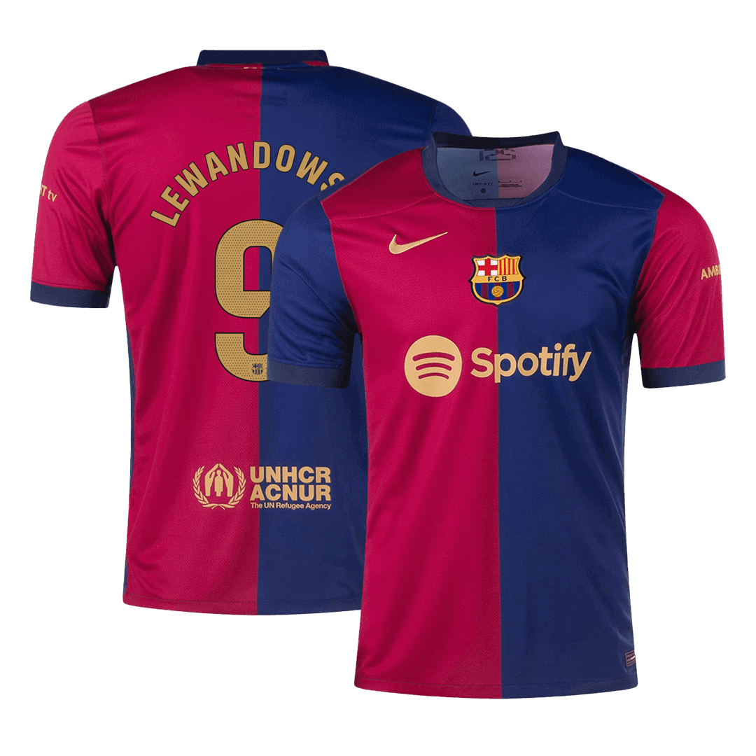 LEWANDOWSKI #9 Barcelona Home Football Shirt 2024/25