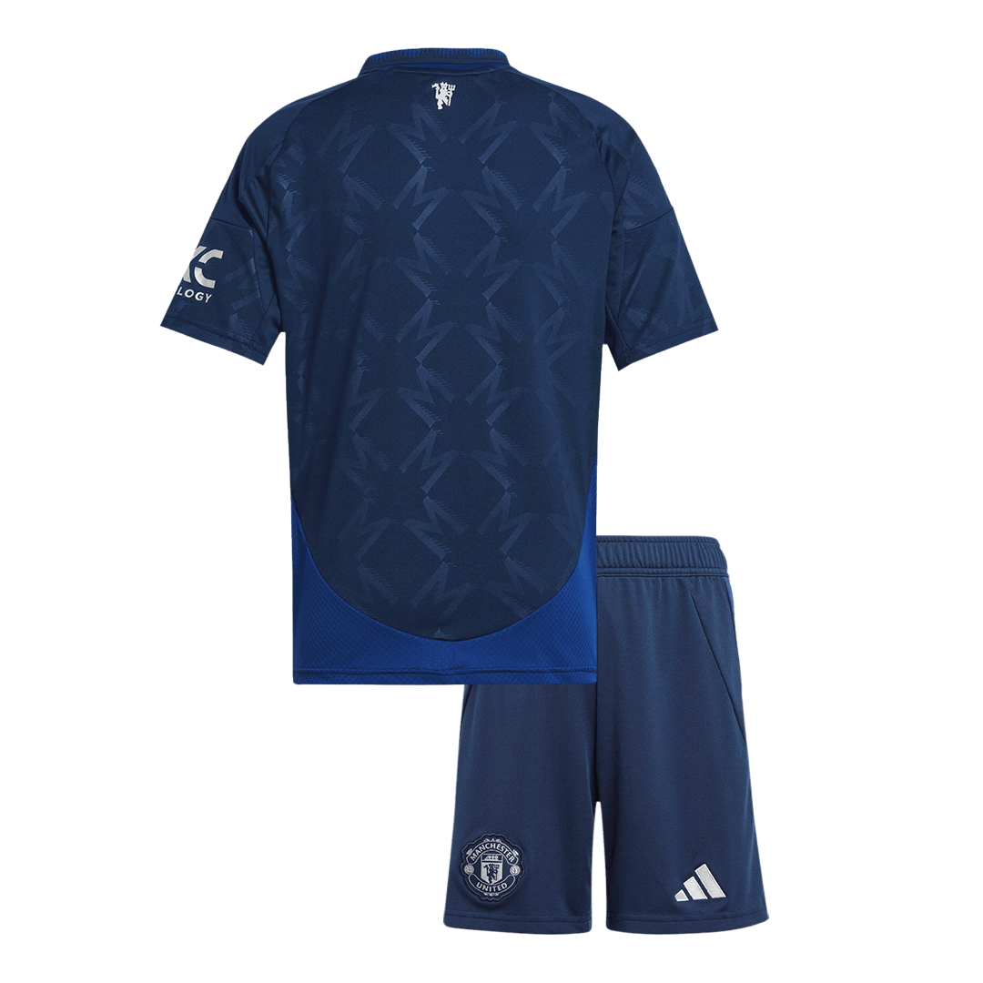 Kid's Manchester United Away Football Shirt Kit (Shirt+Shorts) 2024/25