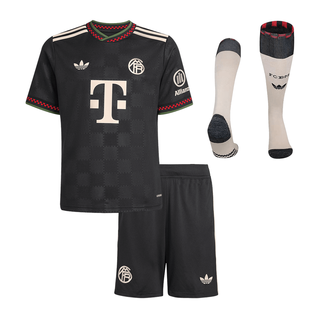 Kid's Bayern Munich Third Away Football Shirt Kit(Jersey+Shorts+Socks) 2025/26