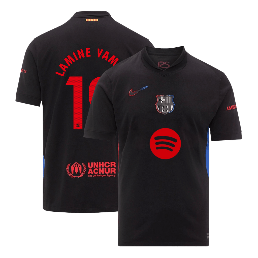 LAMINE YAMAL #19 Barcelona Away Football Shirt 2024/25 - Spotify Logo Without Text