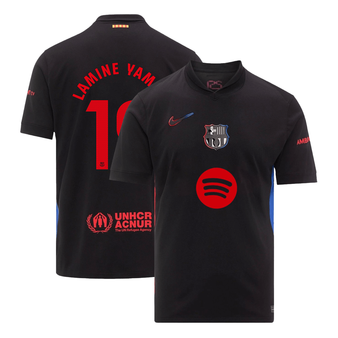 LAMINE YAMAL #19 Barcelona Away Football Shirt 2024/25 - Spotify Logo Without Text