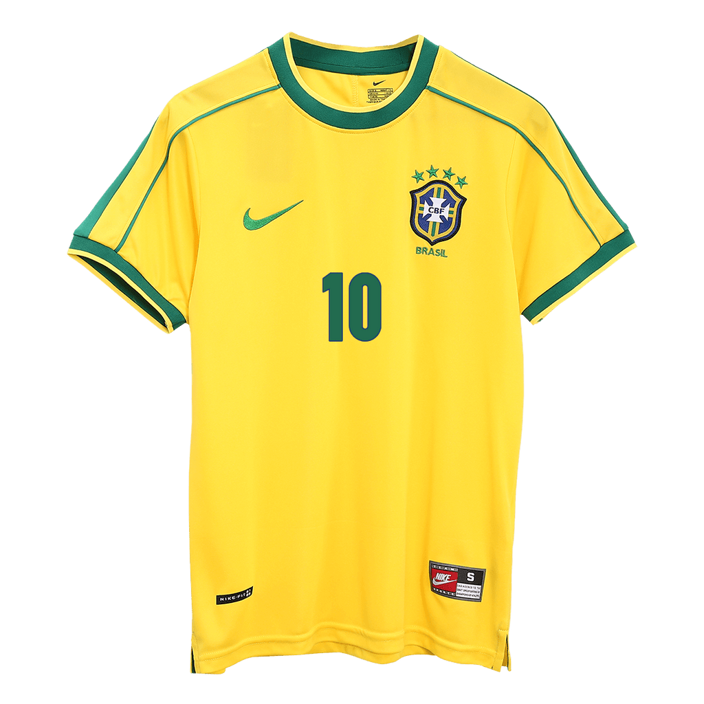 RIVALDO #10 Retro 1998 Brazil Home Football Shirt - World Cup