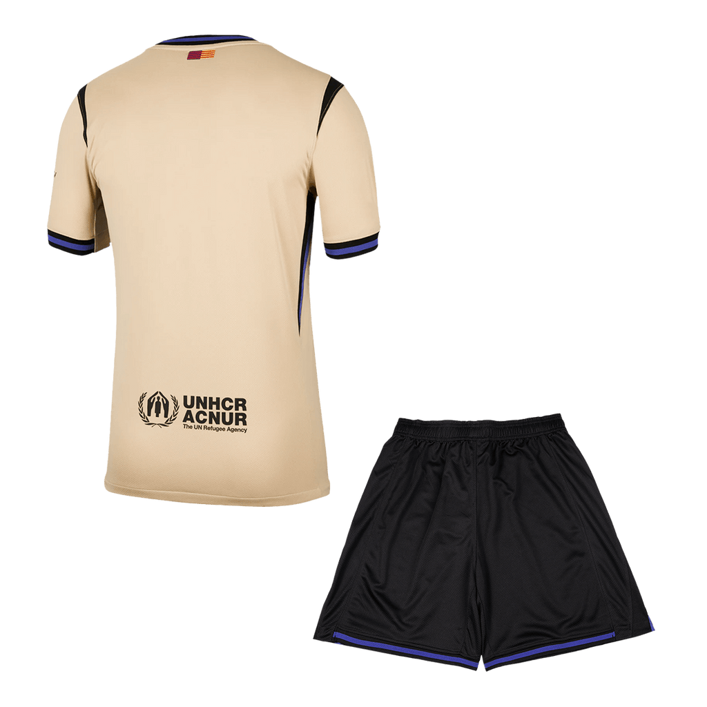 Barcelona Away Football Shirt Kit(Jersey+Shorts) 2025/26 Yellow&Black