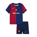 Kid's Barcelona X Travis Scott Home Football Shirt Kit(Jersey+Shorts) 2024/25 Red&Blue