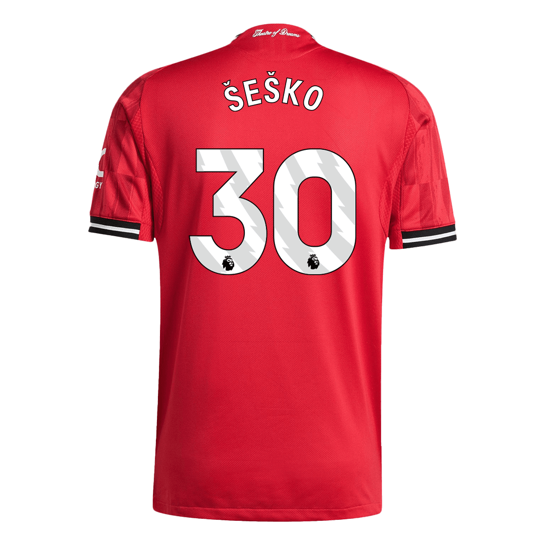 ŠEŠKO #30 Player Version Manchester United Home Football Shirt 2025/26 Red