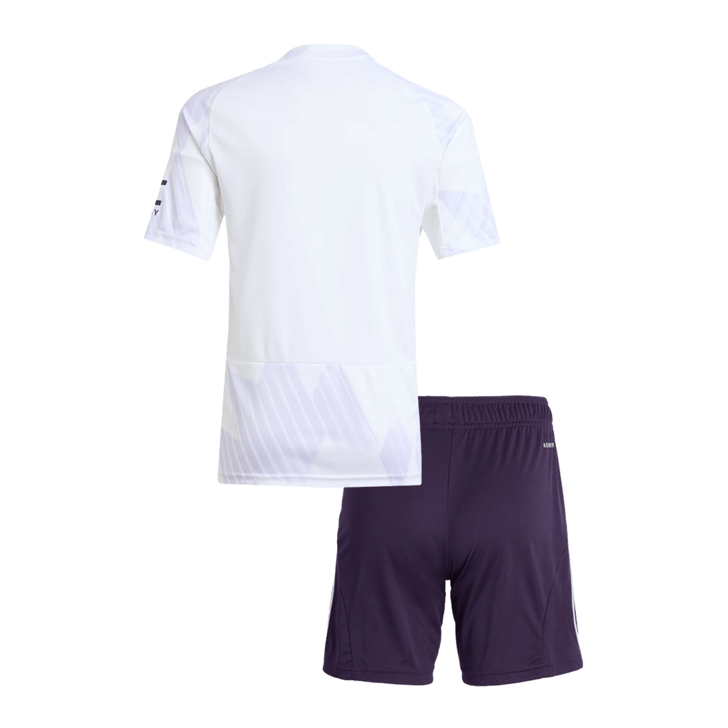 Kid's Manchester United Away Football Shirt Kit(Jersey+Shorts) 2025/26 White