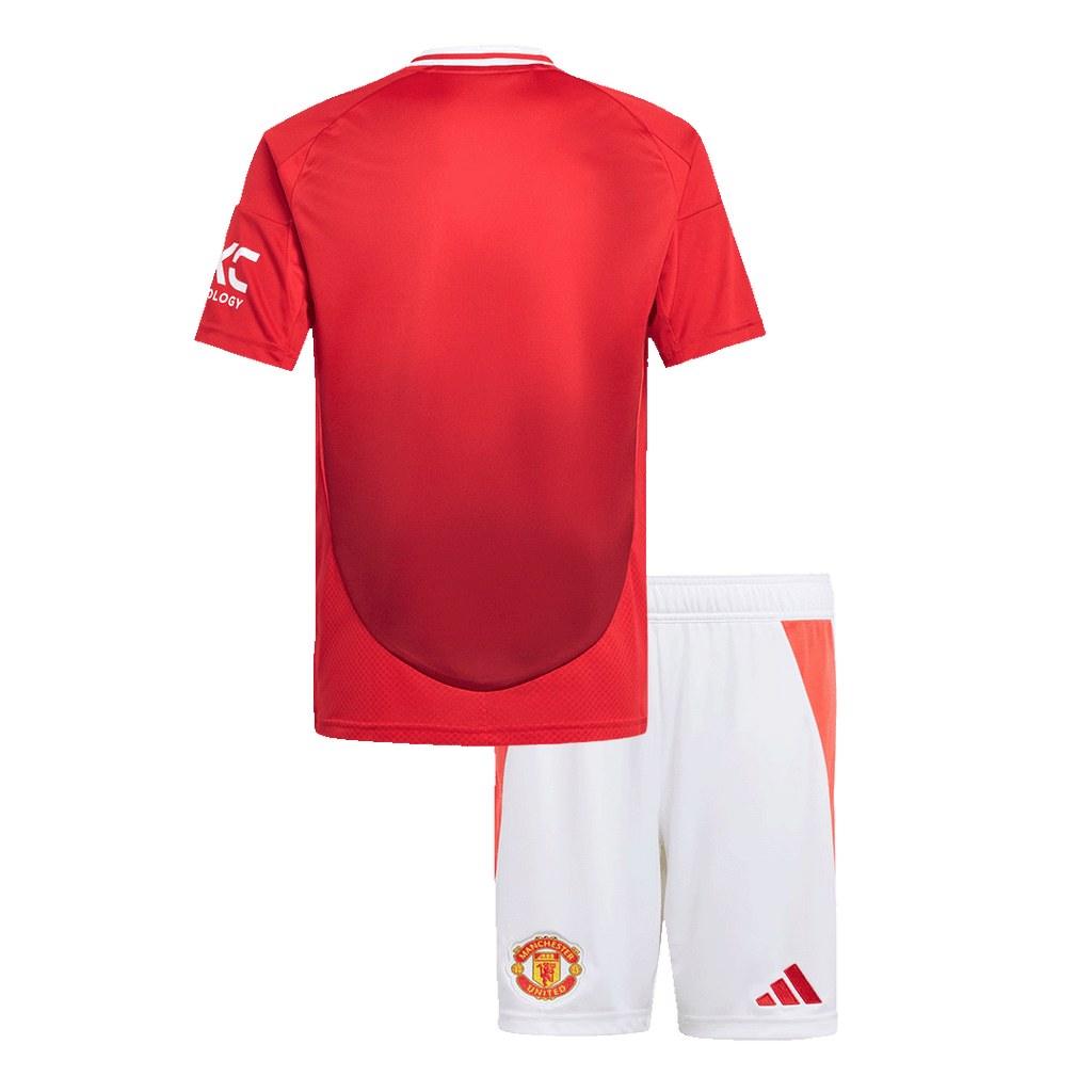 Kid's Manchester United Home Football Shirt (Shirt+Shorts) 2024/25