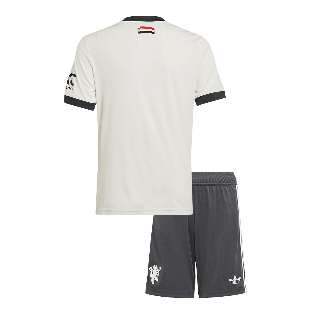 Kid's Manchester United Third Away Football Shirt Kit (Shirt+Shorts)