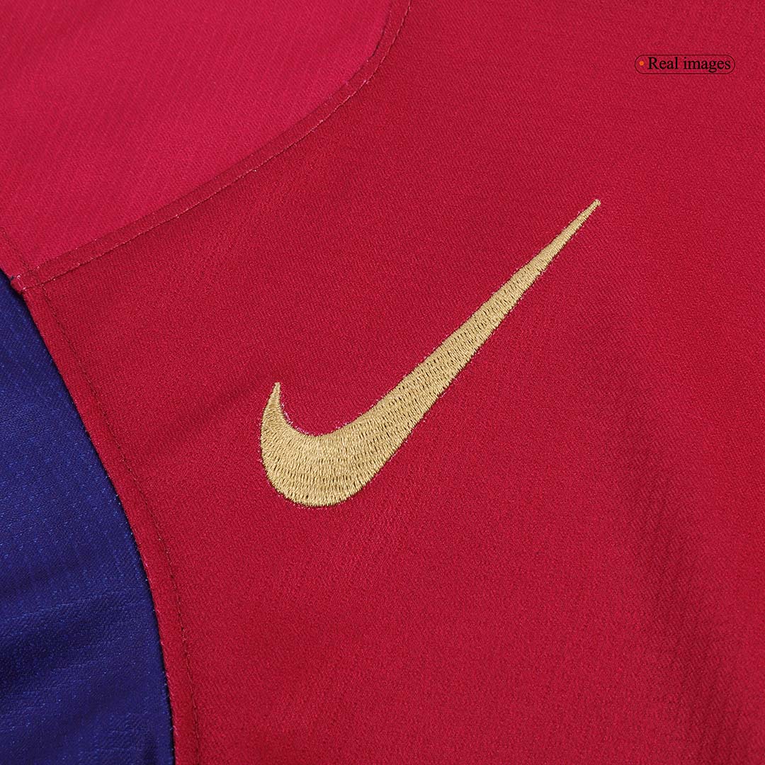 LEWANDOWSKI #9 Barcelona Home Football Shirt 2024/25 - Spotify Logo Without Text