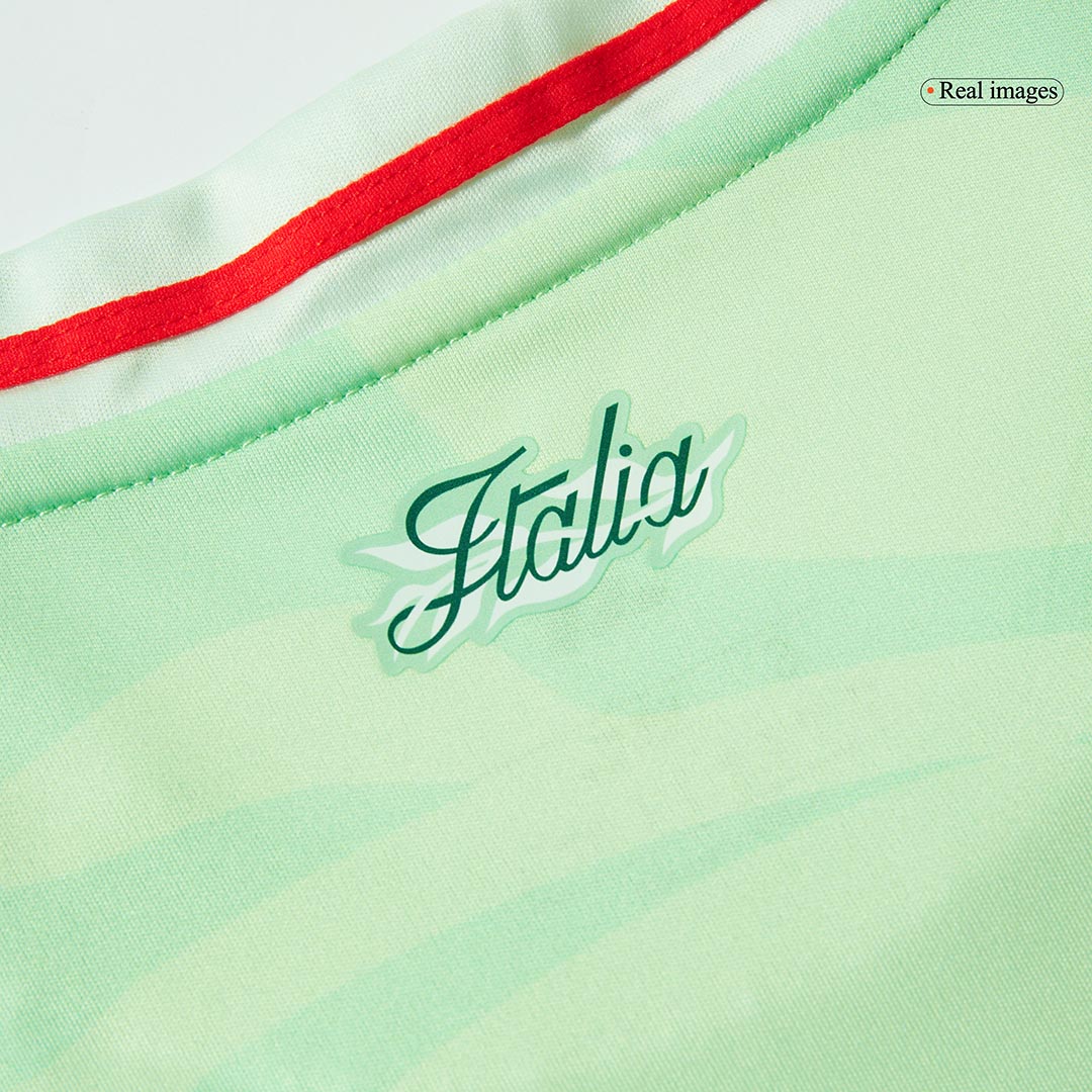 Men's Italy Away Football Shirt 2025 Green - Women's Euro