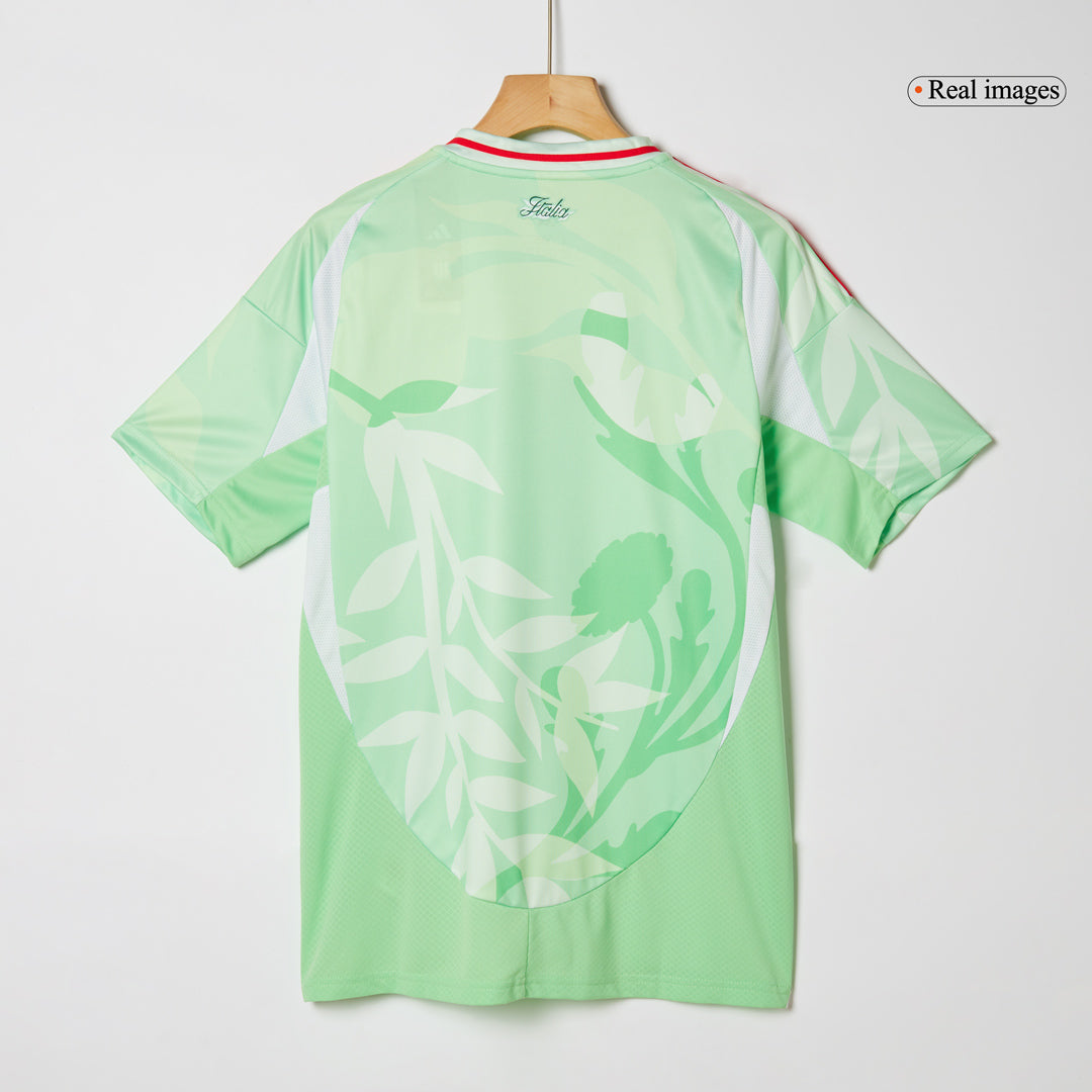 Men's Italy Away Football Shirt 2025 Green - Women's Euro