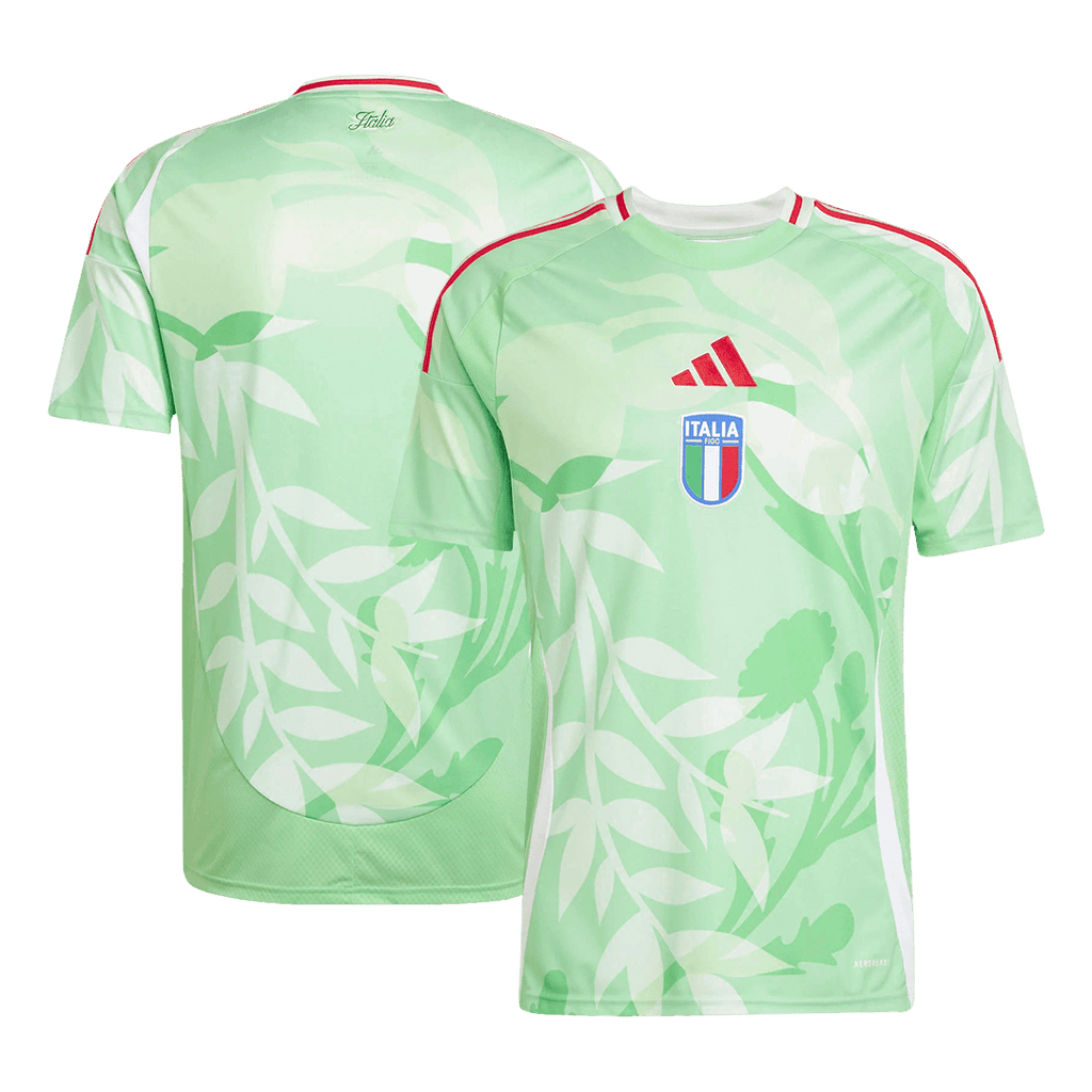 Men's Italy Away Football Shirt 2025 Green - Women's Euro
