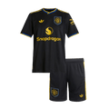 Kid's Manchester United Third Away Football Shirt Kit 25/26 Black
