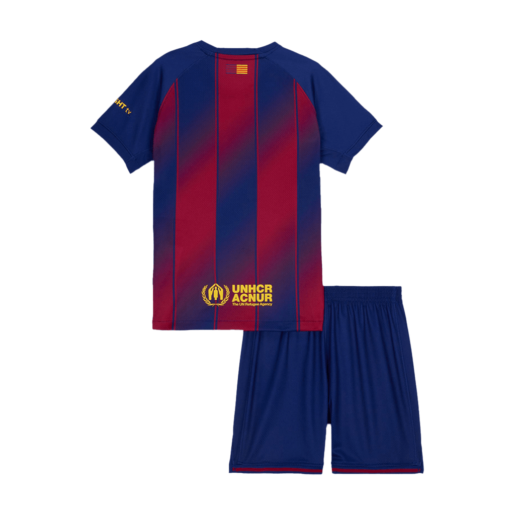Kid's Barcelona Home Football Shirt Kit(Jersey+Shorts) 2025/26 Red&Blue
