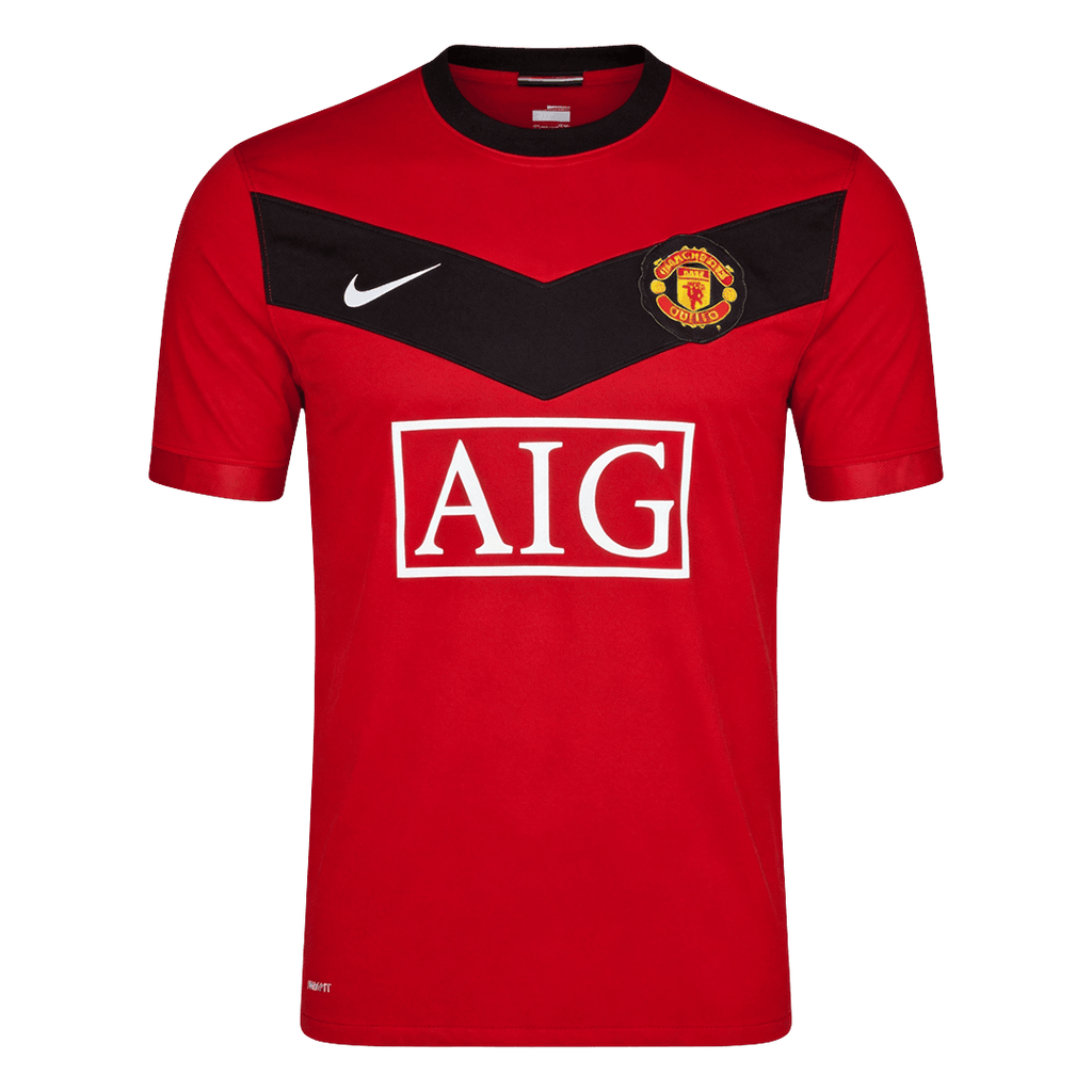 Men Retro Fan Version Manchester United Home Soccer Jersey 2009/10 Red