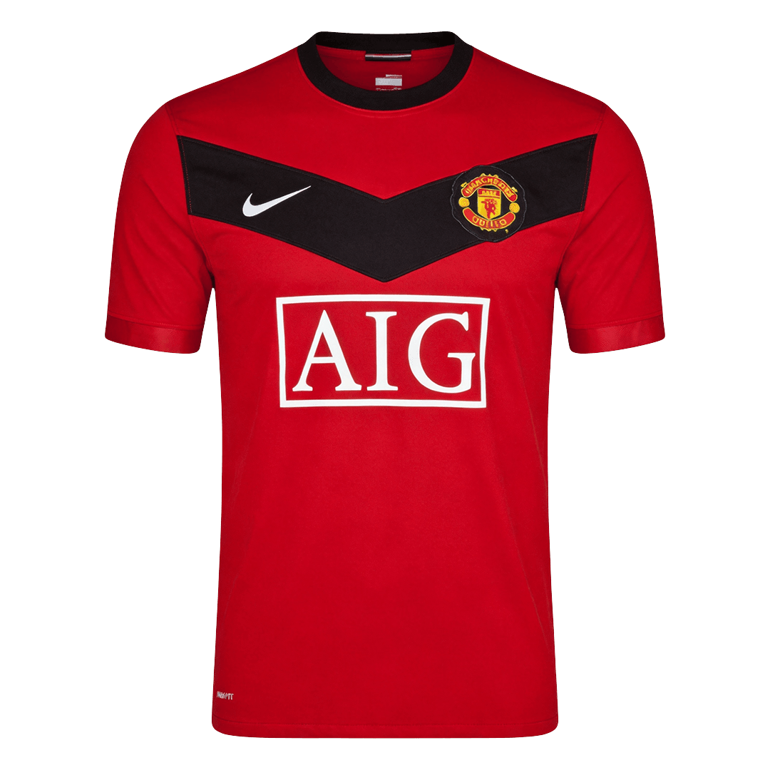 Men Retro Fan Version Manchester United Home Soccer Jersey 2009/10 Red