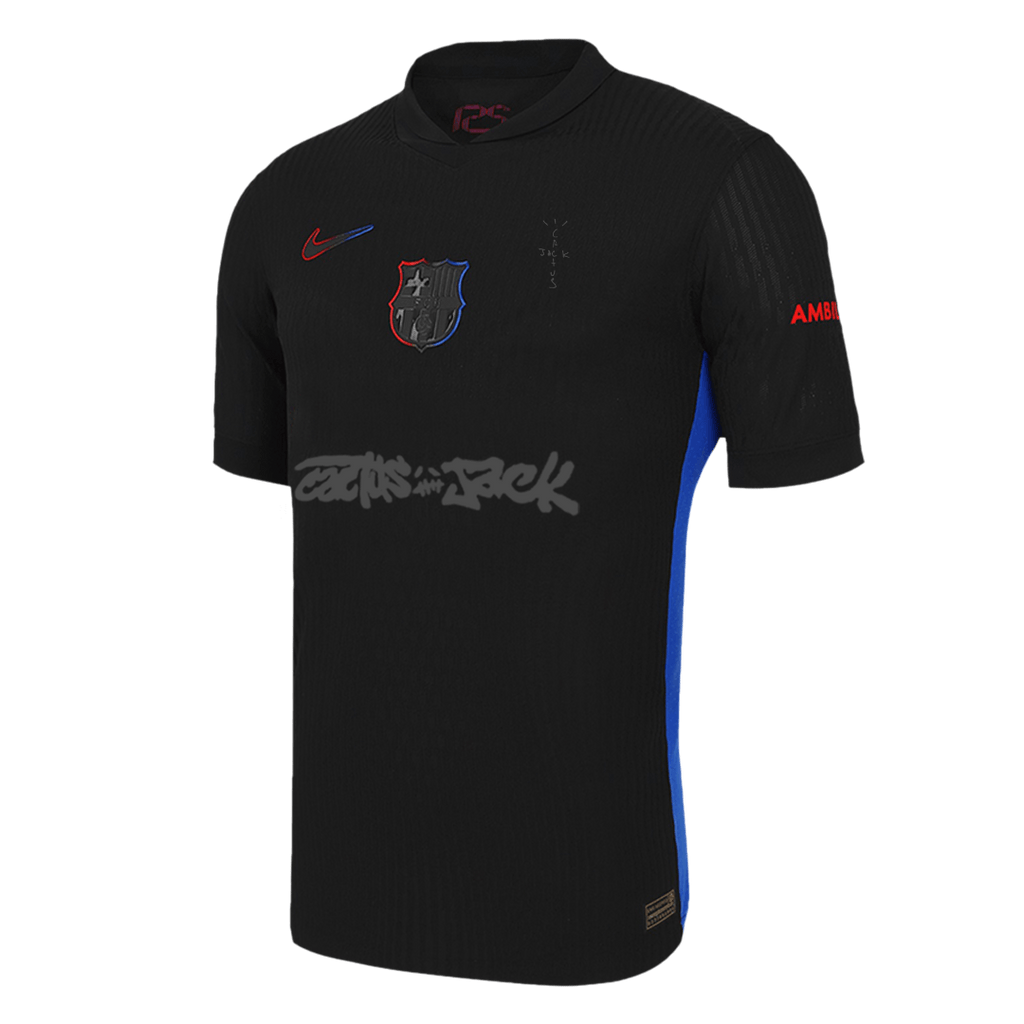 Player Version Barcelona X Travis Scott Away Football Shirt 2024/25 Black