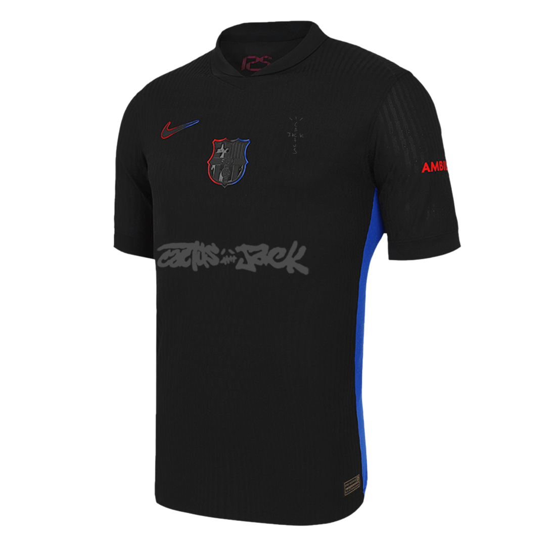 Player Version Barcelona X Travis Scott Away Football Shirt 2024/25 Black
