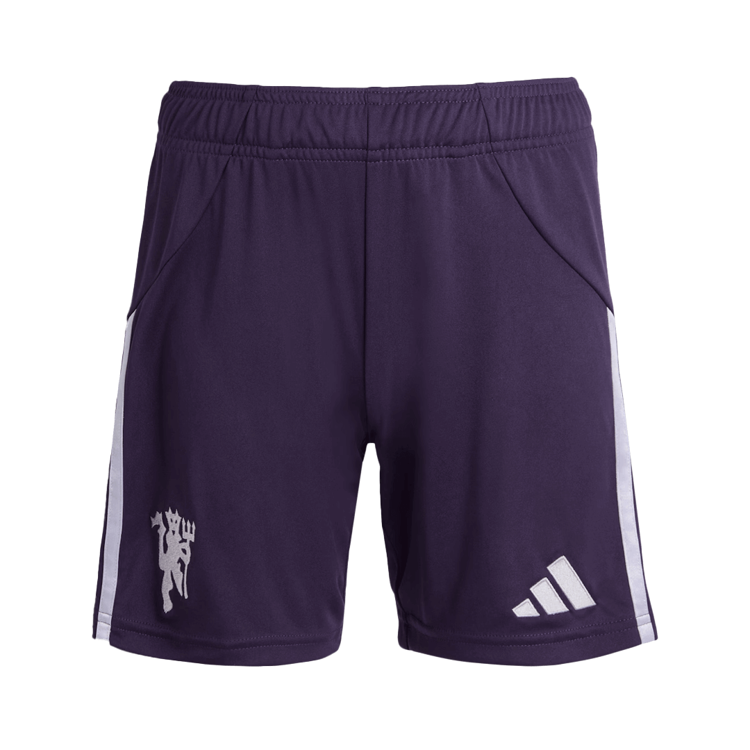 Manchester United Away Football Shorts 25/26 Purple