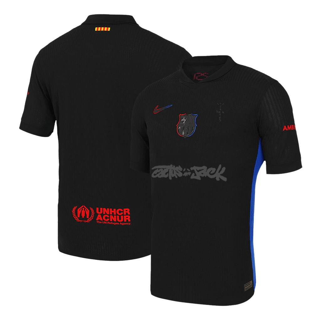 Player Version Barcelona X Travis Scott Away Football Shirt 2024/25 Black