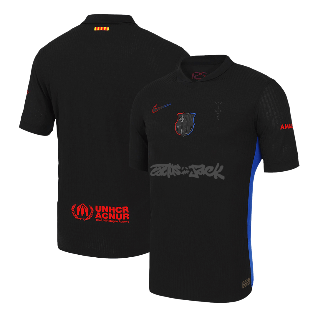Player Version Barcelona X Travis Scott Away Football Shirt 2024/25 Black