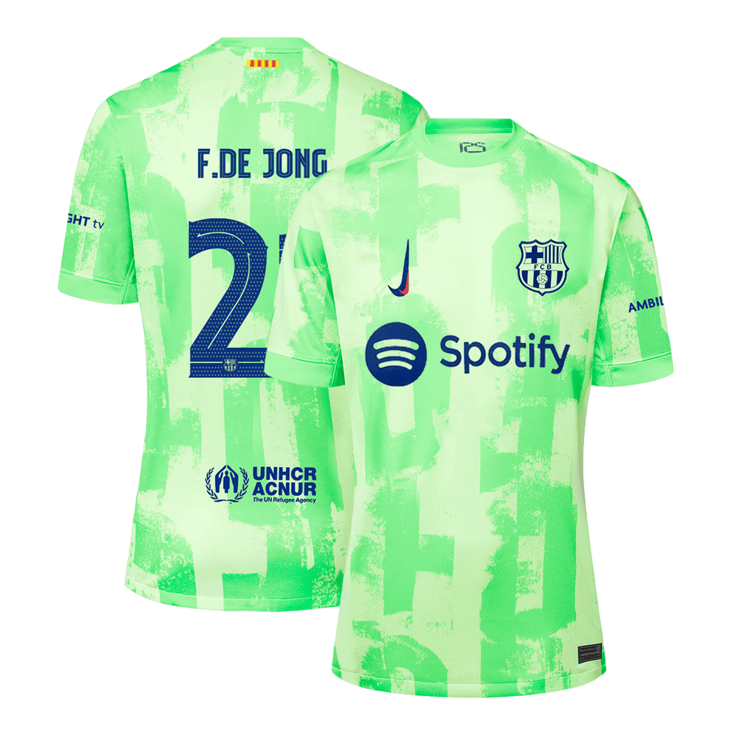 F.DE JONG #21 Barcelona Third Away Football Shirt - UCL