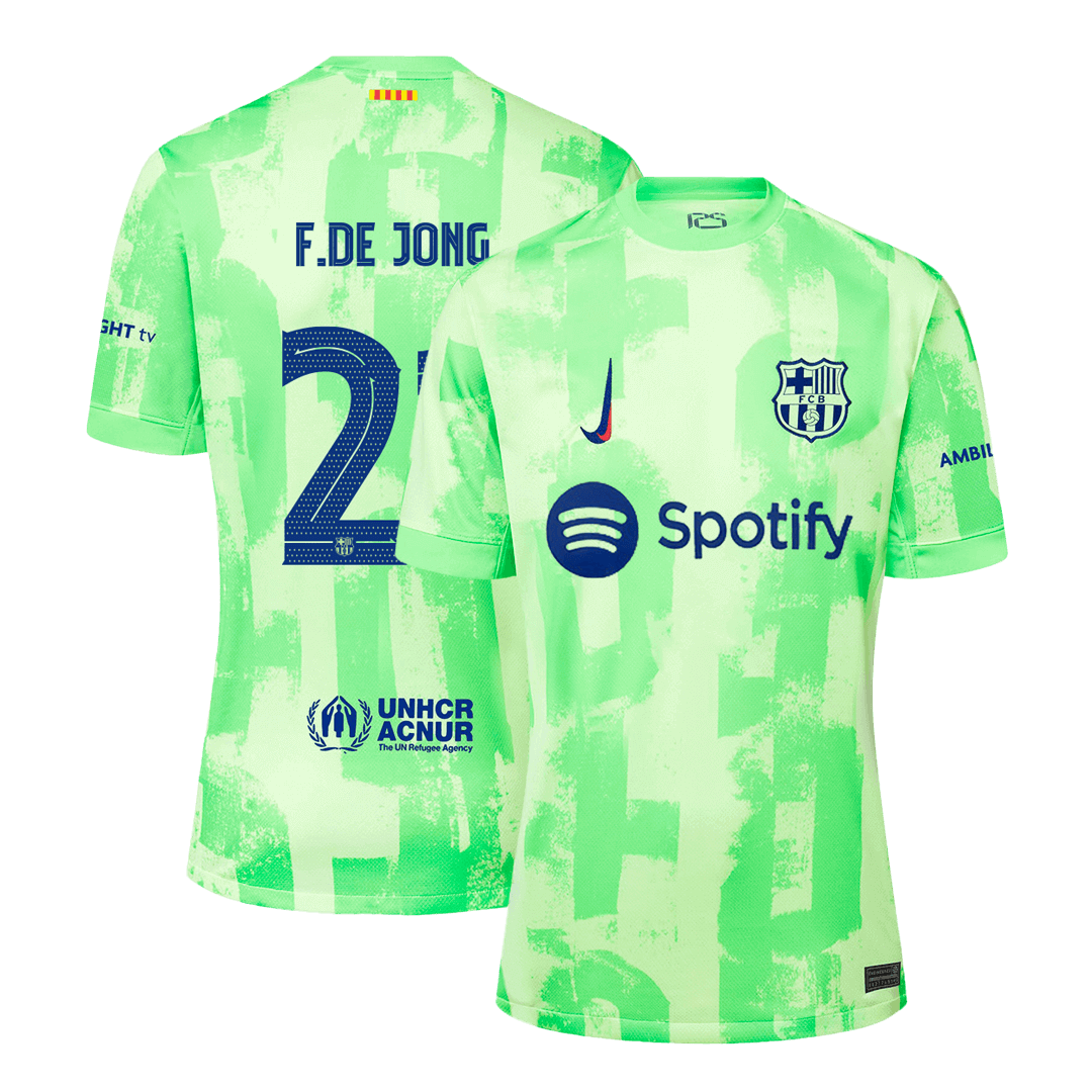 F.DE JONG #21 Barcelona Third Away Football Shirt - UCL