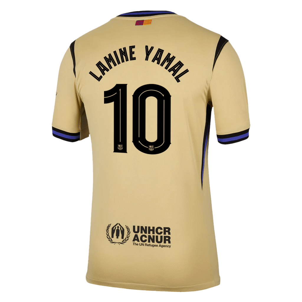 LAMINE YAMAL #10 Barcelona Away Football Shirt 2025/26 Yellow - UCL