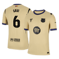 Player Version GAVI #6 Barcelona Away Football Shirt 2025/26 Yellow - UCL