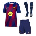 Kid's Barcelona Home Football Shirt Kit(Jersey+Shorts+Socks) 2025/26 Red&Blue