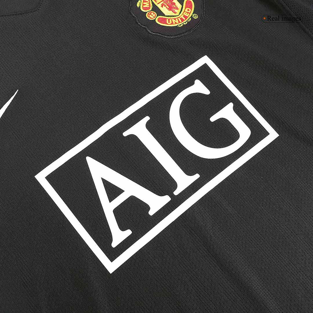 Retro SCHOLES #18 2007/08 Manchester United Away Long Sleeve Football Shirt