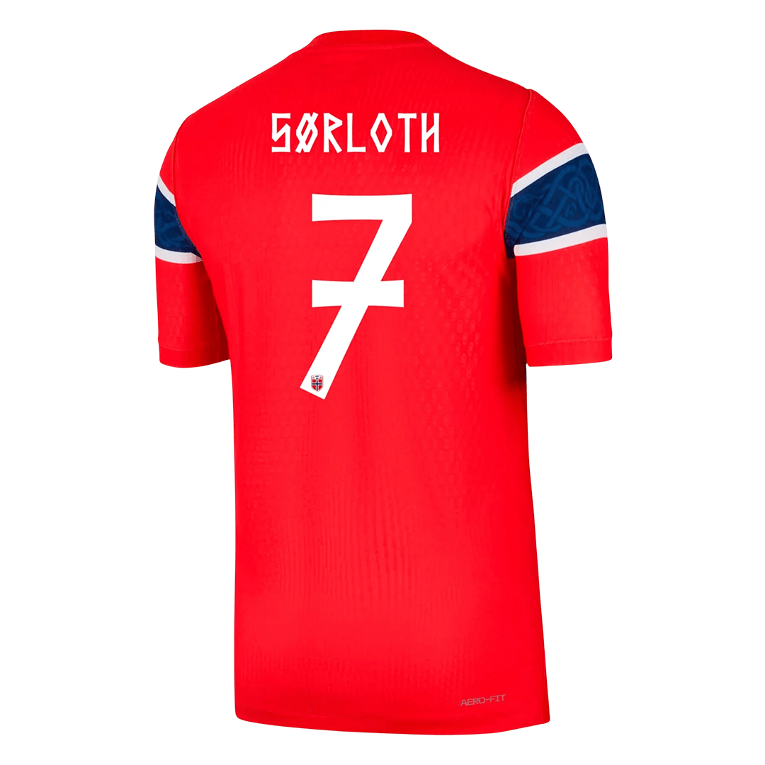 Player Version SØRLOTH #7 Norway Home Soccer Jersey 2026