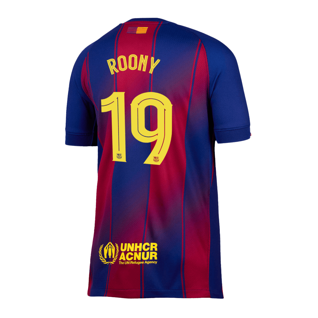 ROONY #19 Barcelona Home Football Shirt 2025/26 Red&Blue - UCL