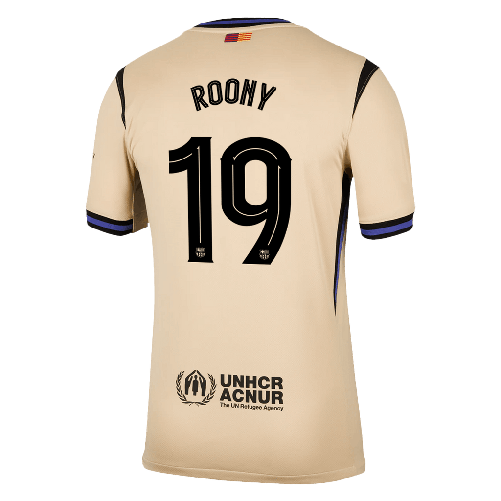 ROONY #19 Barcelona Away Football Shirt 2025/26 Yellow - UCL