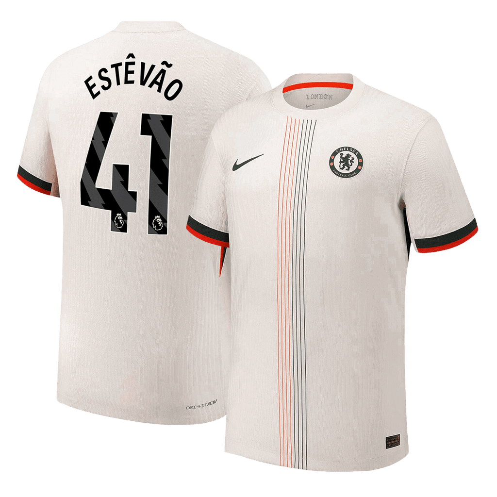 Player Version ESTÊVÃO #41 Chelsea Away Football Shirt 2025/26