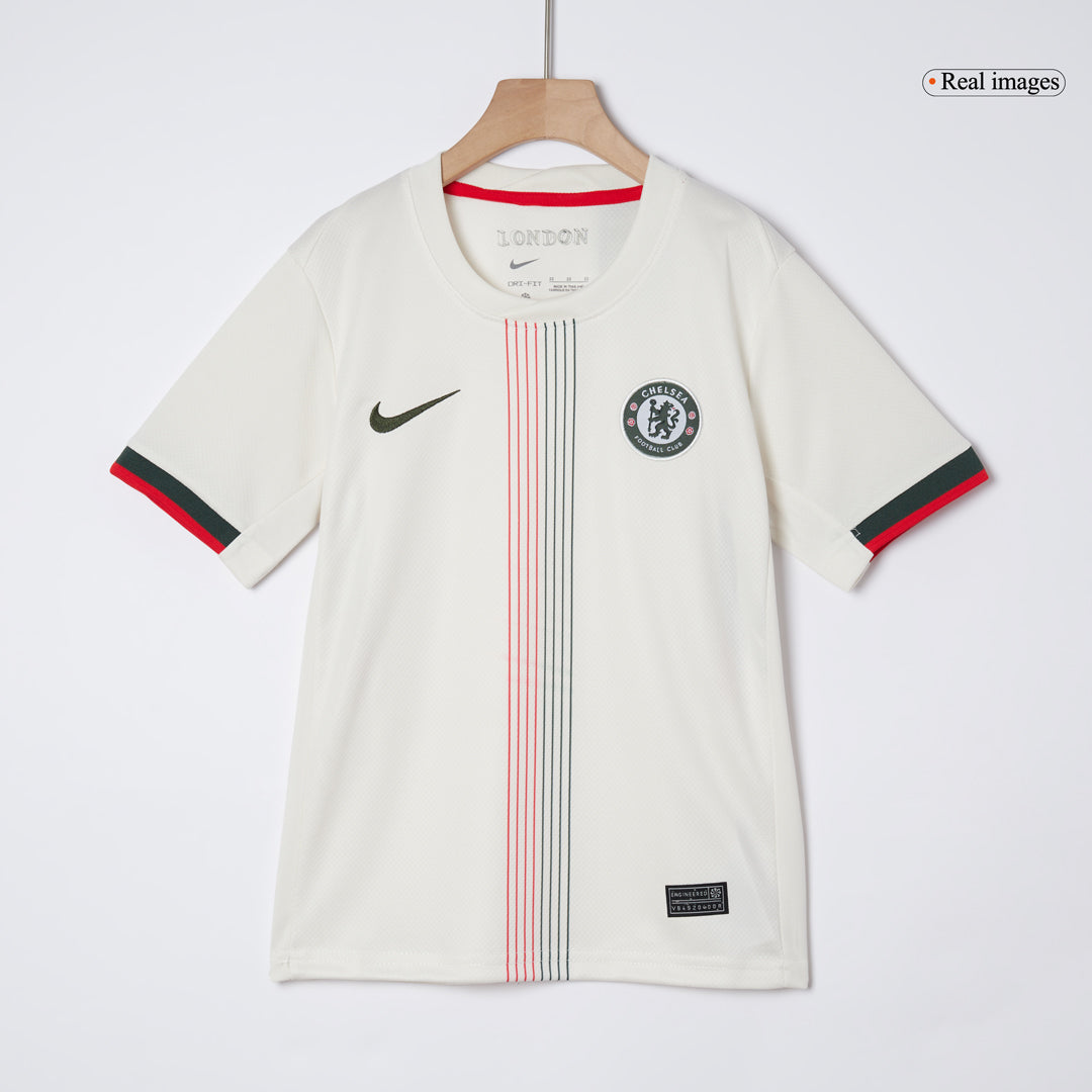 Kid's Chelsea Away Football Shirt Kit(Jersey+Shorts+Socks) 2025/26 White