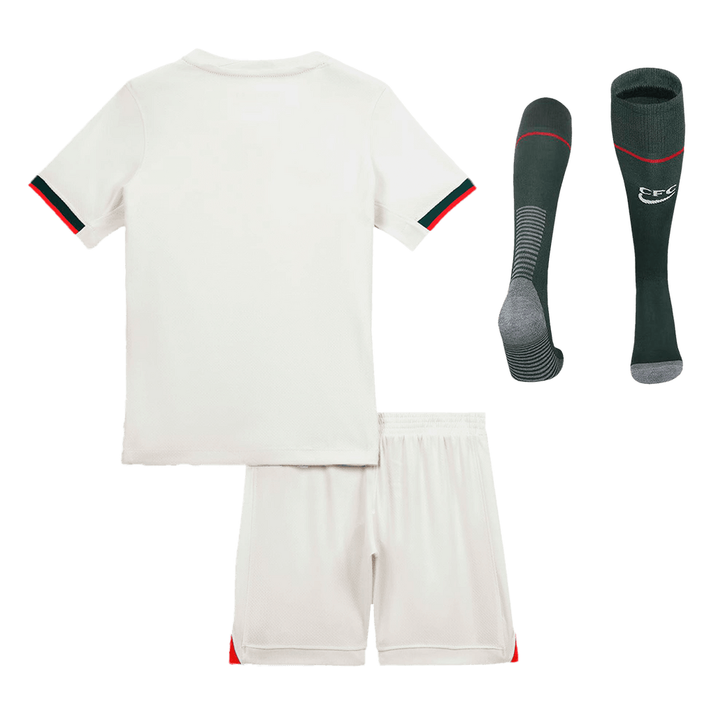 Kid's Chelsea Away Football Shirt Kit(Jersey+Shorts+Socks) 2025/26 White