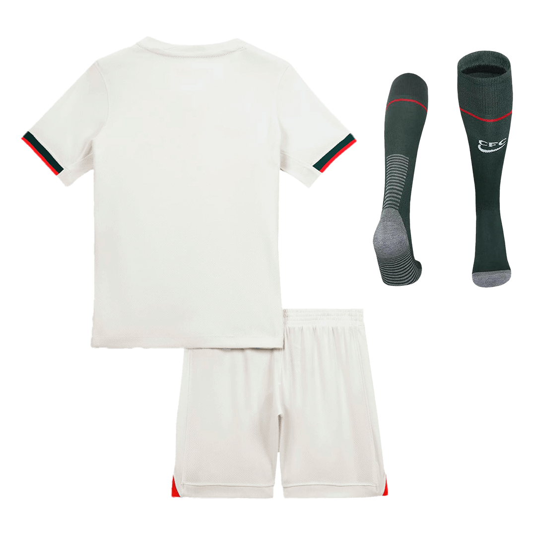 Kid's Chelsea Away Football Shirt Kit(Jersey+Shorts+Socks) 2025/26 White