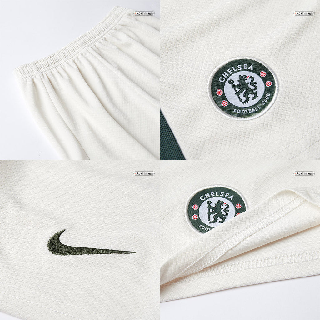 Kid's Chelsea Away Football Shirt Kit(Jersey+Shorts+Socks) 2025/26 White