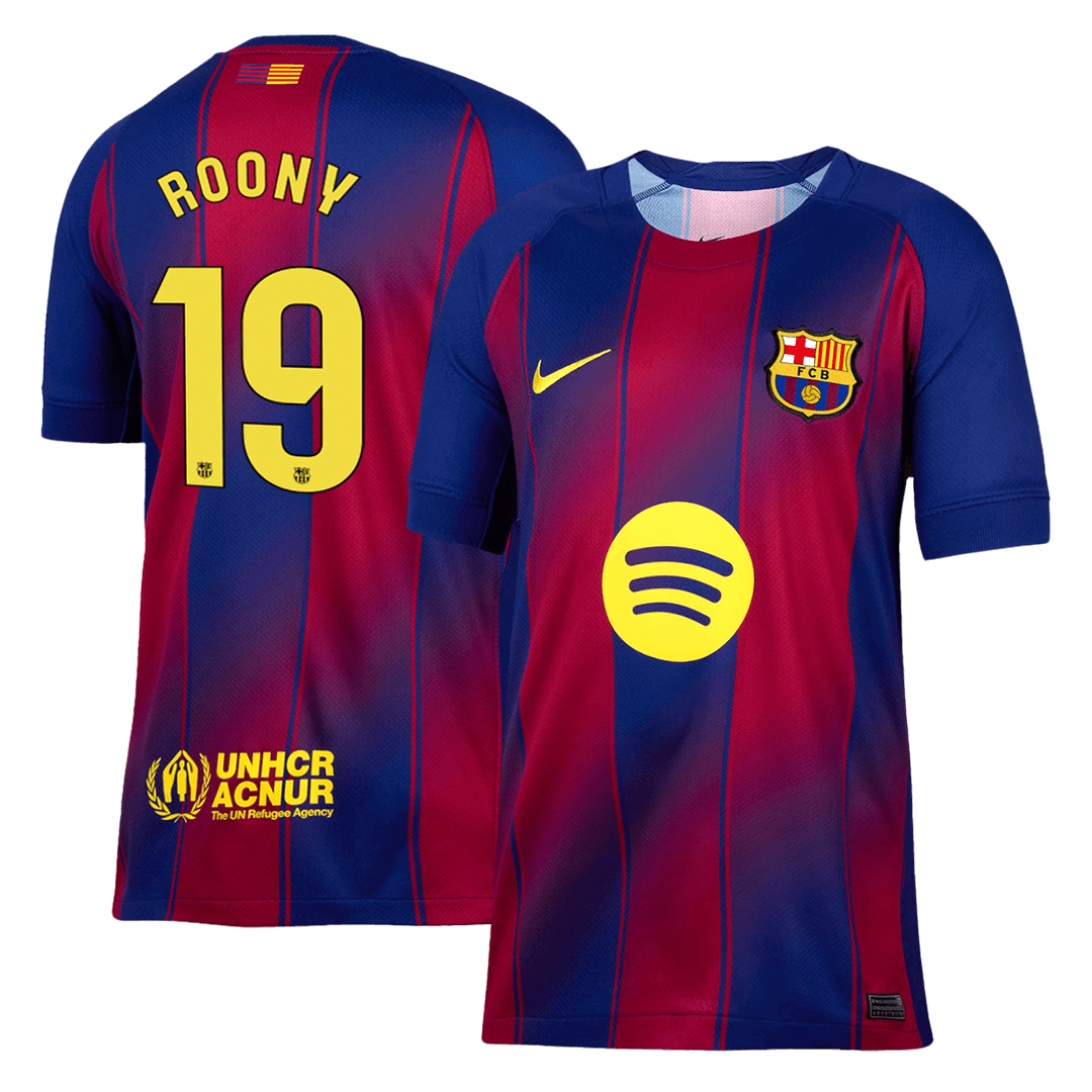 ROONY #19 Barcelona Home Football Shirt 2025/26 Red&Blue